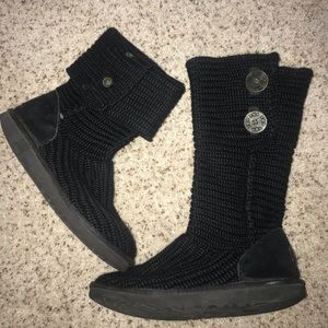 Black Knitted Uggs